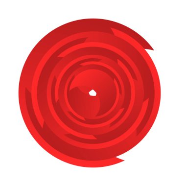 Döndür, döndür, döndür. Dönen segmentli çember, dairesel swoosh daire tasarım ögesi, simge vektörü - stok vektör illüstrasyonu, klip- sanat grafikleri