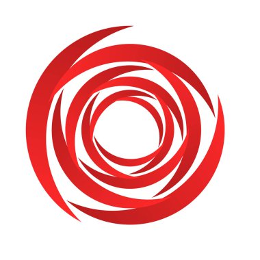 Döndür, döndür, döndür. Dönen segmentli çember, dairesel swoosh daire tasarım ögesi, simge vektörü - stok vektör illüstrasyonu, klip- sanat grafikleri