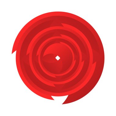 Döndür, döndür, döndür. Dönen segmentli çember, dairesel swoosh daire tasarım ögesi, simge vektörü - stok vektör illüstrasyonu, klip- sanat grafikleri