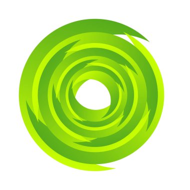 Döndür, döndür, döndür. Dönen segmentli çember, dairesel swoosh daire tasarım ögesi, simge vektörü - stok vektör illüstrasyonu, klip- sanat grafikleri