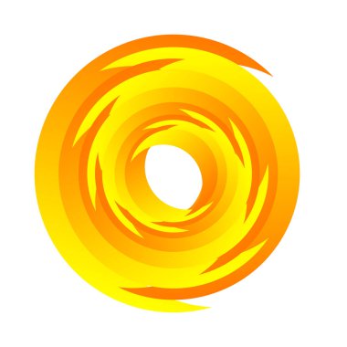 Döndür, döndür, döndür. Dönen segmentli çember, dairesel swoosh daire tasarım ögesi, simge vektörü - stok vektör illüstrasyonu, klip- sanat grafikleri