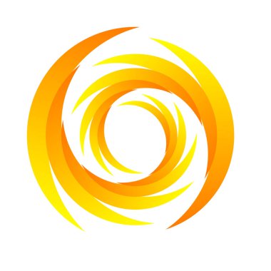 Döndür, döndür, döndür. Dönen segmentli çember, dairesel swoosh daire tasarım ögesi, simge vektörü - stok vektör illüstrasyonu, klip- sanat grafikleri