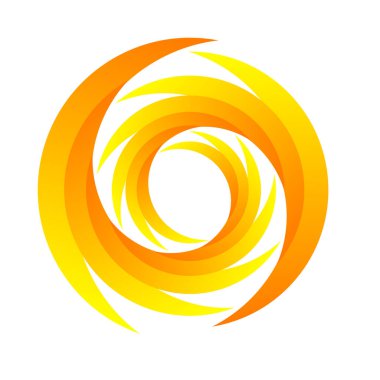 Döndür, döndür, döndür. Dönen segmentli çember, dairesel swoosh daire tasarım ögesi, simge vektörü - stok vektör illüstrasyonu, klip- sanat grafikleri