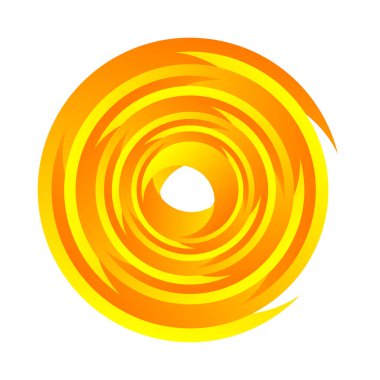 Döndür, döndür, döndür. Dönen segmentli çember, dairesel swoosh daire tasarım ögesi, simge vektörü - stok vektör illüstrasyonu, klip- sanat grafikleri