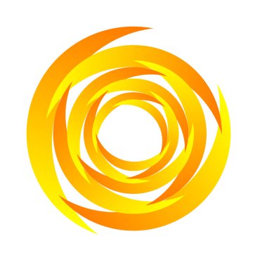 Döndür, döndür, döndür. Dönen segmentli çember, dairesel swoosh daire tasarım ögesi, simge vektörü - stok vektör illüstrasyonu, klip- sanat grafikleri