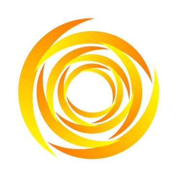 Döndür, döndür, döndür. Dönen segmentli çember, dairesel swoosh daire tasarım ögesi, simge vektörü - stok vektör illüstrasyonu, klip- sanat grafikleri