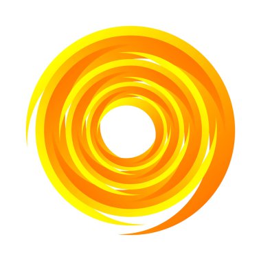 Döndür, döndür, döndür. Dönen segmentli çember, dairesel swoosh daire tasarım ögesi, simge vektörü - stok vektör illüstrasyonu, klip- sanat grafikleri