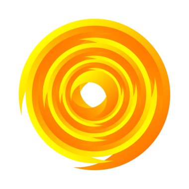 Döndür, döndür, döndür. Dönen segmentli çember, dairesel swoosh daire tasarım ögesi, simge vektörü - stok vektör illüstrasyonu, klip- sanat grafikleri