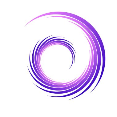 Döndür, döndür, döndür. Dönen segmentli çember, dairesel swoosh daire tasarım ögesi, simge vektörü - stok vektör illüstrasyonu, klip- sanat grafikleri