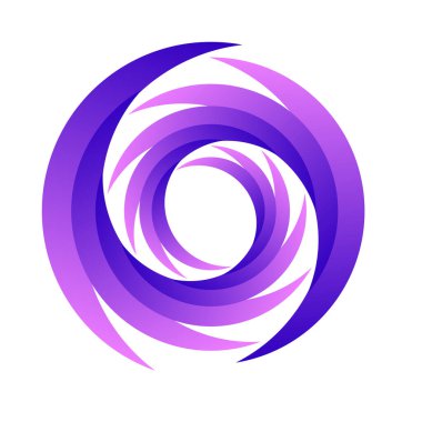 Döndür, döndür, döndür. Dönen segmentli çember, dairesel swoosh daire tasarım ögesi, simge vektörü - stok vektör illüstrasyonu, klip- sanat grafikleri