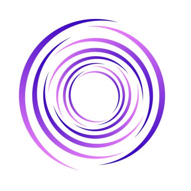 Döndür, döndür, döndür. Dönen segmentli çember, dairesel swoosh daire tasarım ögesi, simge vektörü - stok vektör illüstrasyonu, klip- sanat grafikleri