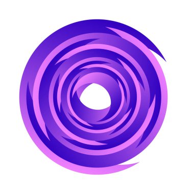 Döndür, döndür, döndür. Dönen segmentli çember, dairesel swoosh daire tasarım ögesi, simge vektörü - stok vektör illüstrasyonu, klip- sanat grafikleri