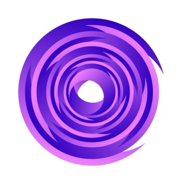 Döndür, döndür, döndür. Dönen segmentli çember, dairesel swoosh daire tasarım ögesi, simge vektörü - stok vektör illüstrasyonu, klip- sanat grafikleri