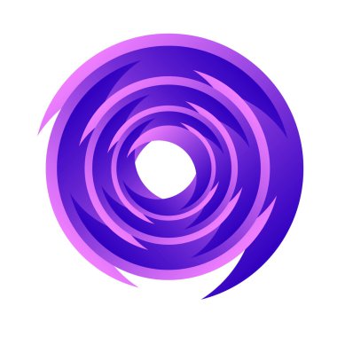 Döndür, döndür, döndür. Dönen segmentli çember, dairesel swoosh daire tasarım ögesi, simge vektörü - stok vektör illüstrasyonu, klip- sanat grafikleri