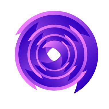 Döndür, döndür, döndür. Dönen segmentli çember, dairesel swoosh daire tasarım ögesi, simge vektörü - stok vektör illüstrasyonu, klip- sanat grafikleri