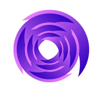 Döndür, döndür, döndür. Dönen segmentli çember, dairesel swoosh daire tasarım ögesi, simge vektörü - stok vektör illüstrasyonu, klip- sanat grafikleri