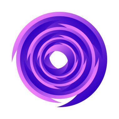 Döndür, döndür, döndür. Dönen segmentli çember, dairesel swoosh daire tasarım ögesi, simge vektörü - stok vektör illüstrasyonu, klip- sanat grafikleri