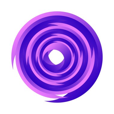 Döndür, döndür, döndür. Dönen segmentli çember, dairesel swoosh daire tasarım ögesi, simge vektörü - stok vektör illüstrasyonu, klip- sanat grafikleri