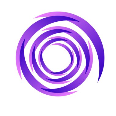 Döndür, döndür, döndür. Dönen segmentli çember, dairesel swoosh daire tasarım ögesi, simge vektörü - stok vektör illüstrasyonu, klip- sanat grafikleri