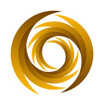 Döndür, döndür, döndür. Dönen segmentli çember, dairesel swoosh daire tasarım ögesi, simge vektörü - stok vektör illüstrasyonu, klip- sanat grafikleri