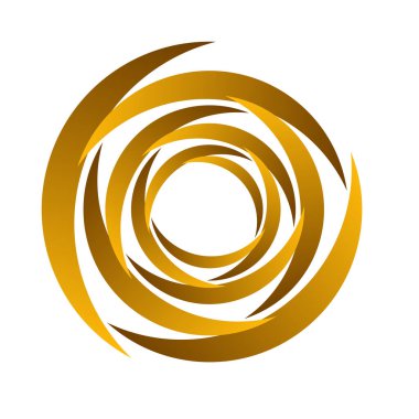 Döndür, döndür, döndür. Dönen segmentli çember, dairesel swoosh daire tasarım ögesi, simge vektörü - stok vektör illüstrasyonu, klip- sanat grafikleri