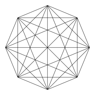 Geometrik formasyon, simge, sembol. Soyut geometriyle vektör illüstrasyonu