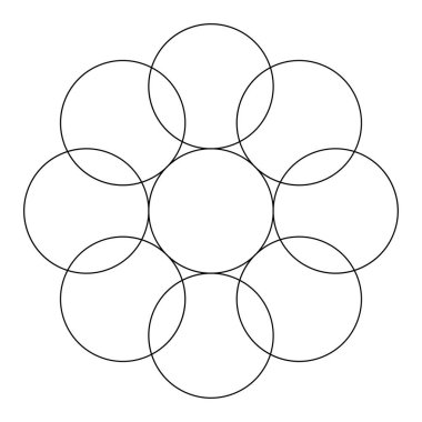 Geometrik formasyon, simge, sembol. Soyut geometriyle vektör illüstrasyonu