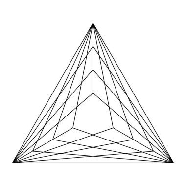 Geometrik formasyon, simge, sembol. Soyut geometriyle vektör illüstrasyonu