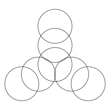Geometrik formasyon, simge, sembol. Soyut geometriyle vektör illüstrasyonu