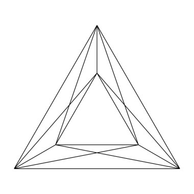 Geometrik formasyon, simge, sembol. Soyut geometriyle vektör illüstrasyonu