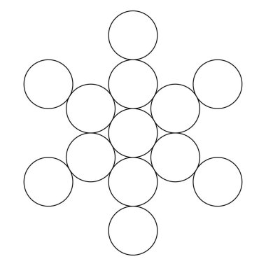 Geometrik formasyon, simge, sembol. Soyut geometriyle vektör illüstrasyonu