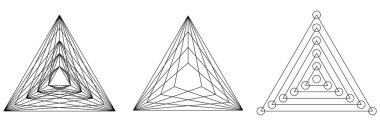 Geometrik formasyon, simge, sembol. Soyut geometriye sahip vektör illüstrasyonu - stok vektör illüstrasyonu, klip- sanat grafikleri