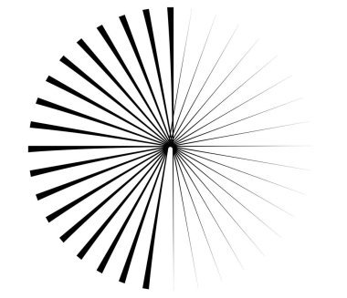 Radyal, yayılan çizgiler, çizgili tasarım ögesi - stok vektör illüstrasyonu, klip sanatları grafikleri