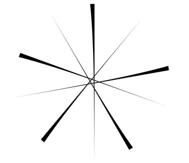 Radyal, yayılan çizgiler, çizgili tasarım ögesi - stok vektör illüstrasyonu, klip sanatları grafikleri