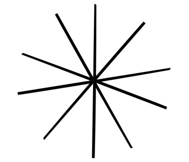 Radyal, yayılan çizgiler, çizgili tasarım ögesi - stok vektör illüstrasyonu, klip sanatları grafikleri