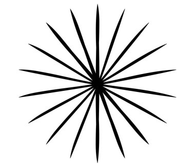 Radyal, yayılan çizgiler, çizgili tasarım ögesi - stok vektör illüstrasyonu, klip sanatları grafikleri