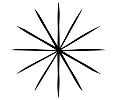 Radyal, yayılan çizgiler, çizgili tasarım ögesi - stok vektör illüstrasyonu, klip sanatları grafikleri