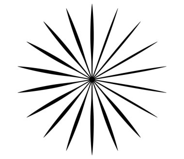 Radyal, yayılan çizgiler, çizgili tasarım ögesi - stok vektör illüstrasyonu, klip sanatları grafikleri