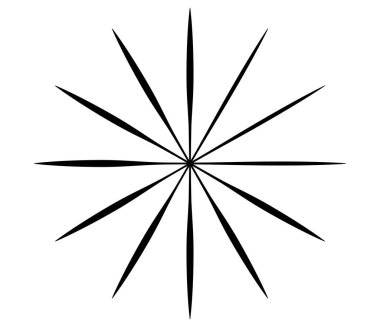 Radyal, yayılan çizgiler, çizgili tasarım ögesi - stok vektör illüstrasyonu, klip sanatları grafikleri