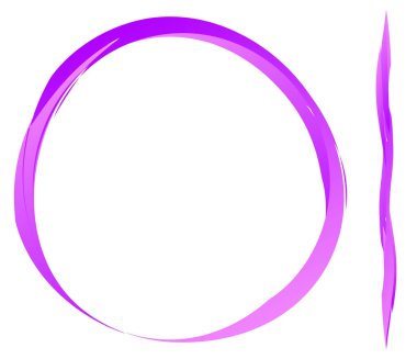 Pembe, mor grungy, grunge circle ve kabataslak, karalama el boyası, boya sıçrama efekti - stok vektör çizimi, klip-sanat grafikleri