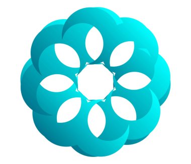 Mandala yayılıyor. Dairesel geometrik motif, simge, şekil - stok vektör çizimi, klip- sanat grafikleri