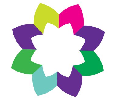 Mandala yayılıyor. Dairesel geometrik motif, simge, şekil - stok vektör çizimi, klip- sanat grafikleri