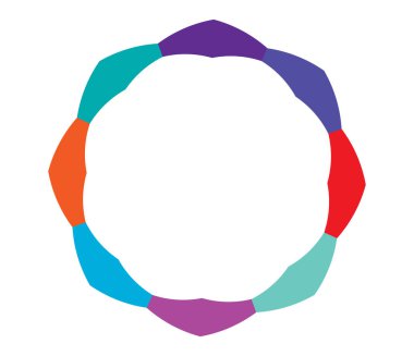 Mandala yayılıyor. Dairesel geometrik motif, simge, şekil - stok vektör çizimi, klip- sanat grafikleri