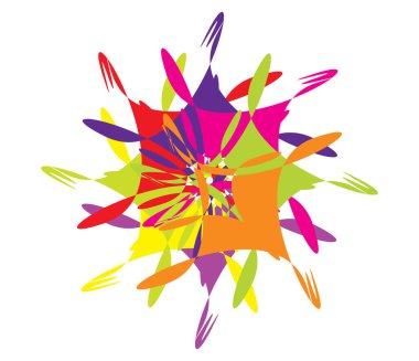 Mandala yayılıyor. Dairesel geometrik motif, simge, şekil - stok vektör çizimi, klip- sanat grafikleri