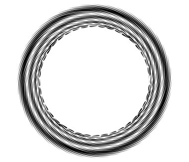 Soyut dairesel, radyal geometrik motif, simge, sembol şekli