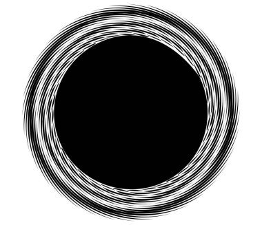 Soyut dairesel, radyal geometrik motif, simge, sembol şekli