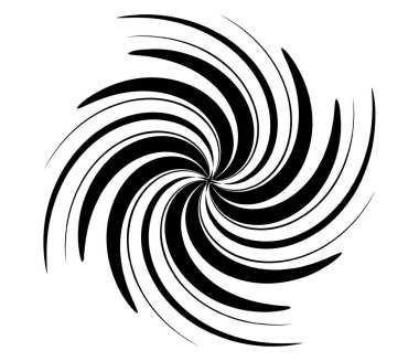 Soyut dairesel, radyal geometrik motif, simge, sembol şekli