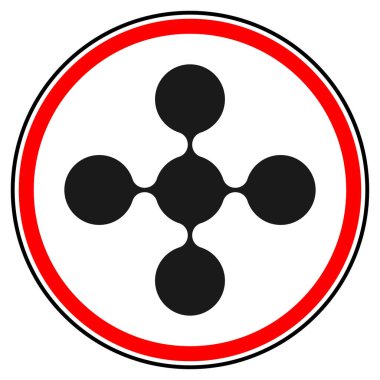 Bağlı halkalar, teknoloji, teknoloji, elektronik ve bağlantı simgesi olarak düğümler, sembol - stok vektör illüstrasyonu, klip- sanat grafikleri