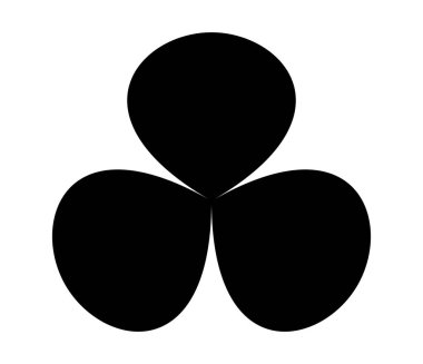 Basit çiçek şekilleri, taç yaprakları silueti - stok vektör illüstrasyonu, klip- sanat grafikleri