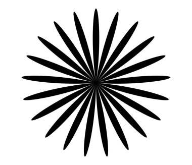 Basit çiçek şekilleri, taç yaprakları silueti - stok vektör illüstrasyonu, klip- sanat grafikleri